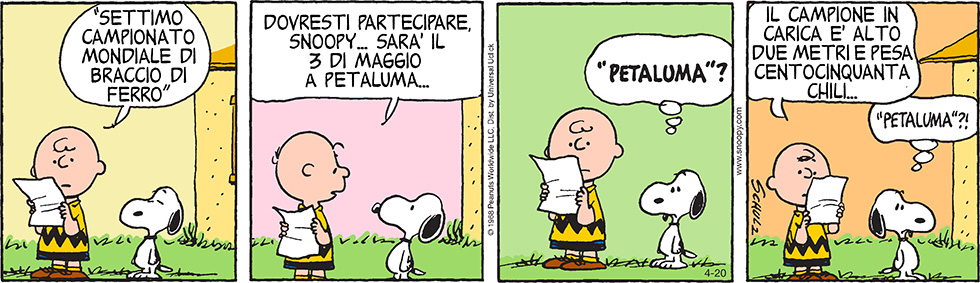 Peanuts 2015 aprile 20
