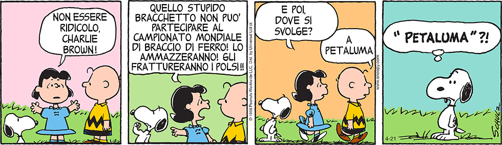 Peanuts 2015 aprile 21