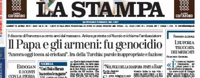 Le prime pagine di lunedì 13 aprile 2015