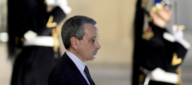Laurent Stefanini, French President Francois Hollande's's chief of Protocol, looks on at the Elysee palace in Paris on April 10, 2015, during a reception ahead of an official dinner for Indian Prime Minister Narendra Modi. Three months after appointing an openly gay diplomat as France's ambassador to the Vatican, Paris is still waiting for the green light from Rome. While the Vatican usually declares it has accepted a candidate around a month after an appointment is made, it makes no public statements at all if the answer is no.
 Paris appears determined to stick with seasoned candidate Laurent Stefanini, a 55-year-old practising Catholic whom the foreign ministry described as "one of our best diplomats". AFP PHOTO/ ALAIN JOCARD (Photo credit should read ALAIN JOCARD/AFP/Getty Images)