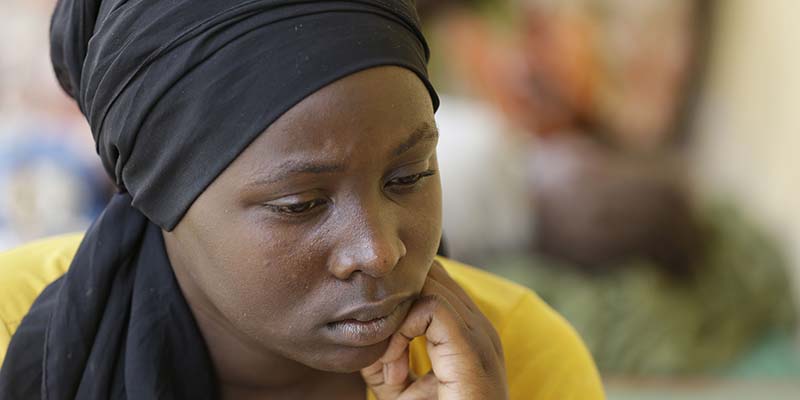 Binta Ibrahim, una donna salvata dall'esercito della Nigeria dalla foresta di Sambisa, 4 maggio 2015 (AP Photo/Sunday Alamba)