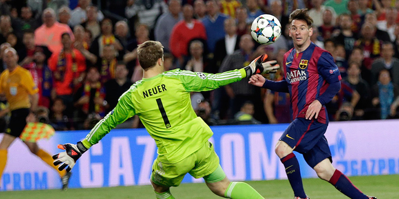 Il secondo gol di Lionel Messi, nella gara d'andata
(AP Photo/Emilio Morenatti)