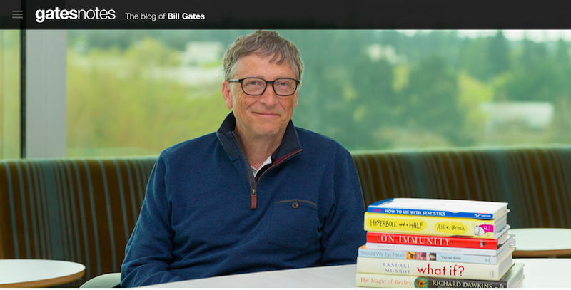 Foto dal blog ufficiale di Bill Gates