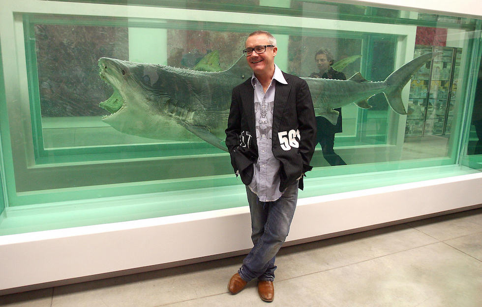 British artist Damien Hirst poses during