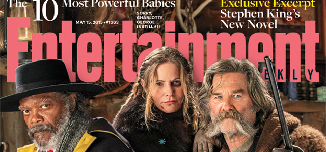 La copertina del nuovo numero di Entertainment Weekly, con le prime immagini del nuovo film di Tarantino, “The Hateful Eight”