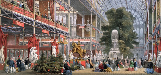 Un'illustrazione del Crystal Palace, costruito per ospitare la prima Esposizione Universale a Londra nel 1851 
(Hulton Archive/Getty Images)