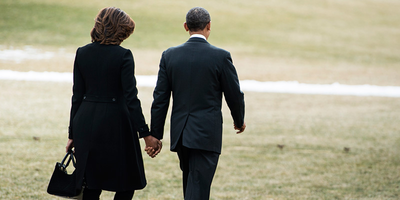 Barack e Michelle Obama, il 7 marzo 2014 (BRENDAN SMIALOWSKI/AFP/Getty Images)