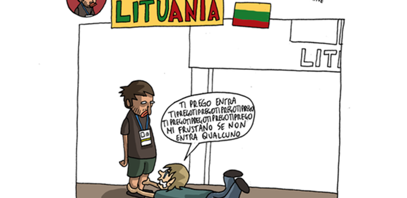 La vignetta sul padiglione della Lituania (Dario Campagna)