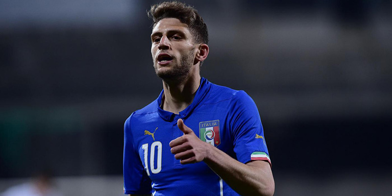 Domenico Berardi, attaccante dell'Italia Under-21, il 30 marzo 2015 (Cafaro Gerardo/LaPresse)