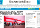 Le homepage dei siti di news americani sulla legalizzazione dei matrimoni gay