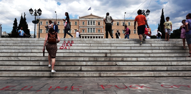 Il palazzo del Parlamento greco ad Atene, Grecia (LOUISA GOULIAMAKI/AFP/Getty Images)