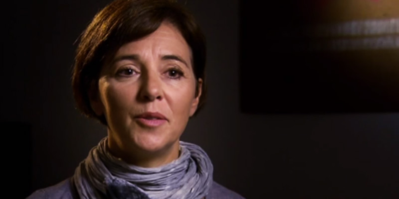 Irina Lucidi, intervistata da RTS, un canale televisivo svizzero