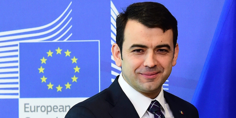 Il primo ministro della Moldavia, Chiril Gaburici, a Bruxelles. (EMMANUEL DUNAND/AFP/Getty Images)