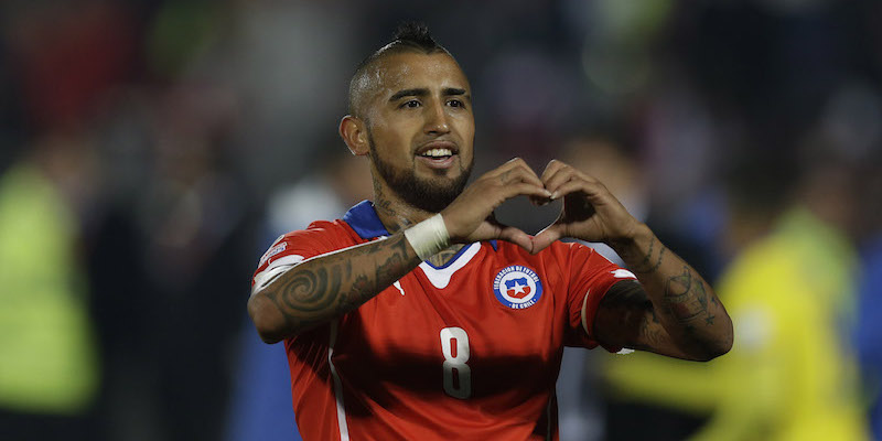 Arturo Vidal del Cile. (AP Photo/Natacha Pisarenko)