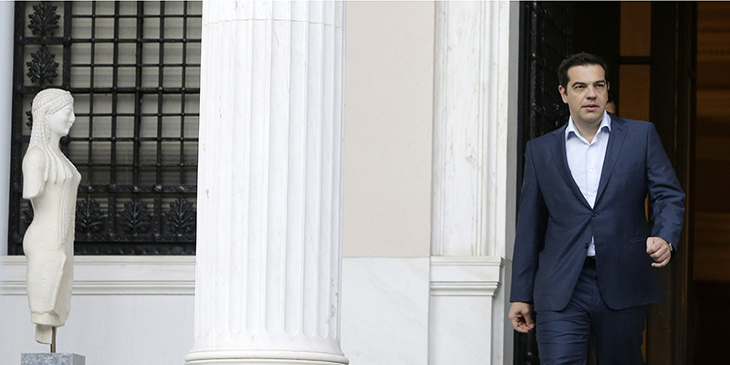 Alexis Tsipras, Atene, 6 luglio 2015 (AP Photo/Thanassis Stavrakis)