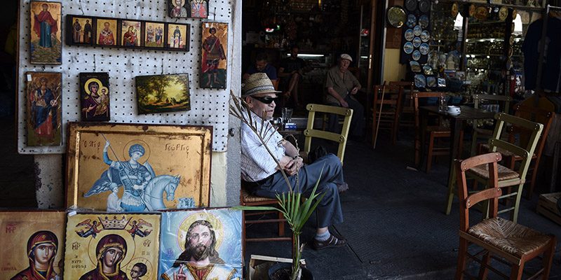 Salonicco, 2 luglio 2015 (AP Photo/Giannis Papanikos)