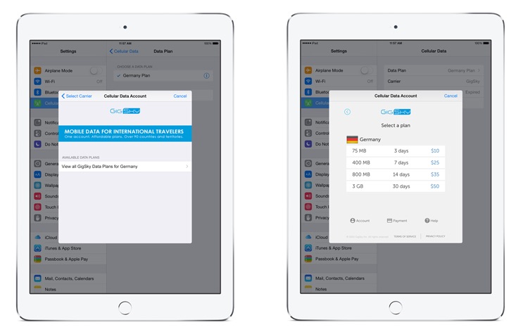 Apple ha stretto un accordo con GigSky per estendere oltre gli Stati Uniti il suo servizio Apple SIM per navigare su rete cellulare da iPad