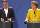 Discorso senza parole tra Merkel e Tsipras