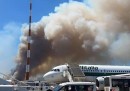 C'è stato un incendio vicino all'aeroporto di Roma Fiumicino