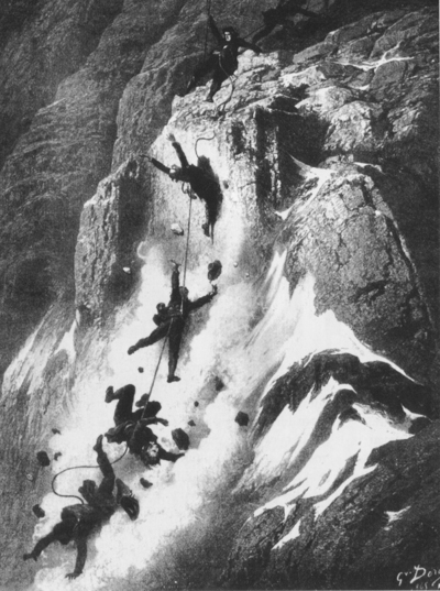 Un'incisione di Gustave Doré del momento della caduta.