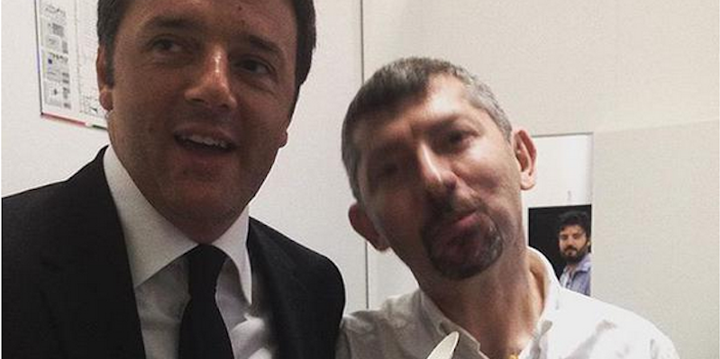 Matteo Renzi e Ivan Scalfarotto, in una foto pubblicata su Twitter da@nomfup.