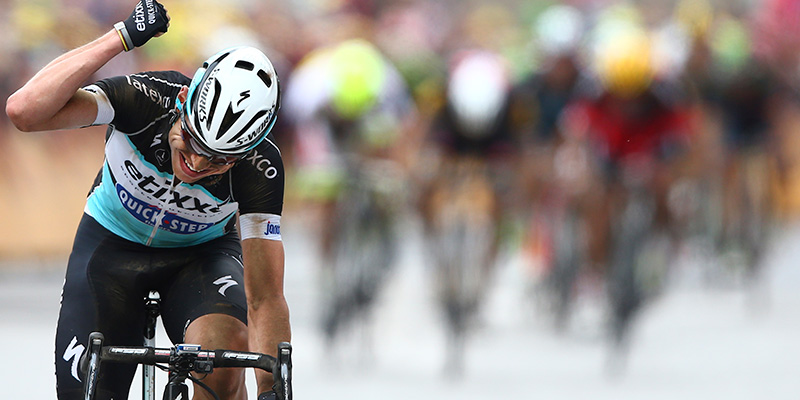 Tony Martin, poco prima di vincere la quarta tappa del Tour de France (AP Photo/Peter Dejong)