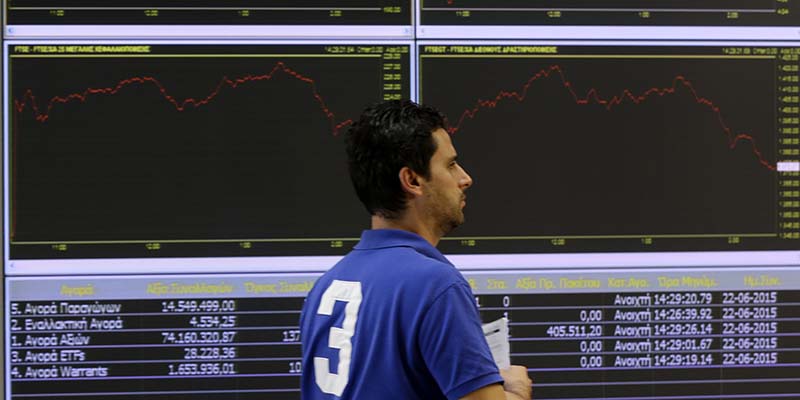 La borsa greca ha perso il 16% in un giorno