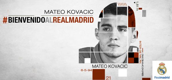 È ufficiale la cessione del calciatore dell’Inter Mateo Kovacic al Real Madrid