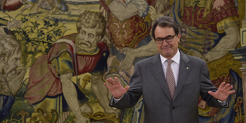 Artur Mas presidente della Catalogna, Madrid 17 luglio 2015 (PIERRE-PHILIPPE MARCOU/AFP/Getty Images)
