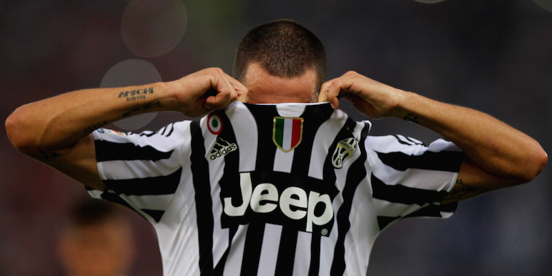 Leonardo Bonucci, della Juventus, dopo la partita con la Roma. Il 30 agosto 2015 a Roma (Photo by Paolo Bruno/Getty Images)