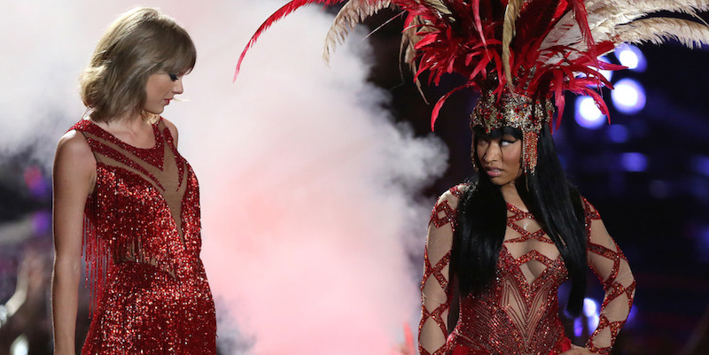 Taylor Swift e Nicki Minaj. 
(Matt Sayles/Invision/AP)
