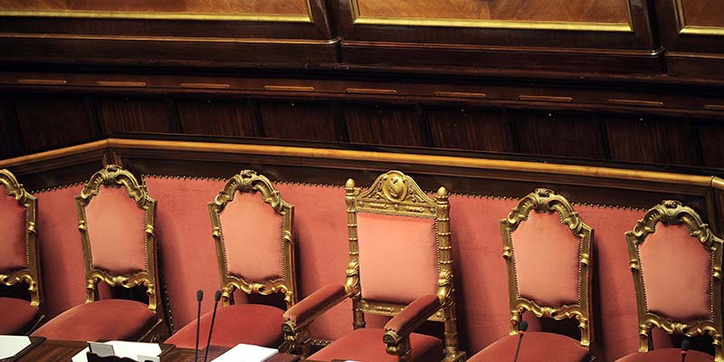 Senato, le sedie vuote del governo (Fabio Cimaglia / LaPresse)