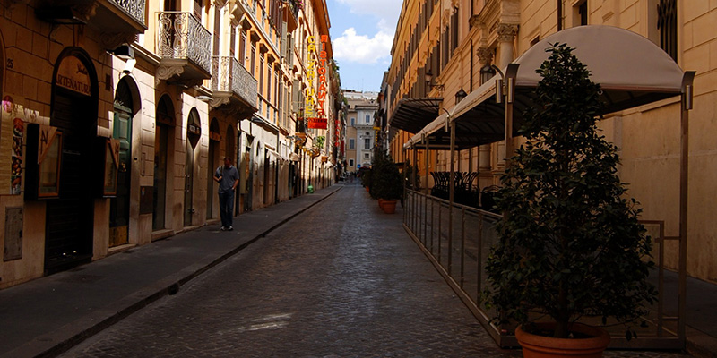 Roma deserta in agosto, nel 2008. (foto: Flavia)