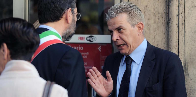 Alfonso Sabella con il sindaco di Roma Ignazio Marino.
Foto Fabio Cimaglia / LaPresseRoma 