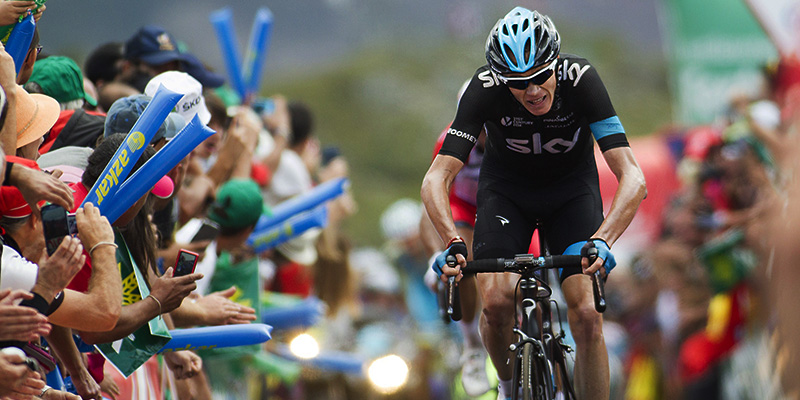 Chris Froome, durante la Vuelta del 2014 (JAIME REINA/AFP/Getty Images)