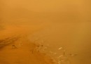 Le foto della tempesta di sabbia in Libano e Israele