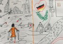 Il disegno che una bambina siriana ha dato a un poliziotto tedesco