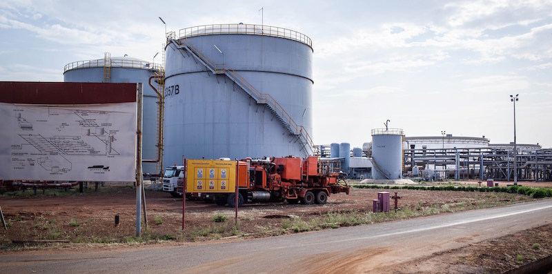 Un complesso petrolifero a Paloch, in Sud Sudan (ANDREI PUNGOVSCHI/AFP/Getty Images)