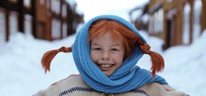 Inger Nilsson nel ruolo di Pippi Calzelunghe. (Photo credit JACOB FORSELL/AFP/Getty Images)