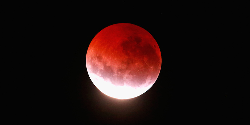 L'eclissi lunare dello scorso aprile vista da Auckland, Nuova Zelanda (Phil Walter/Getty Images)