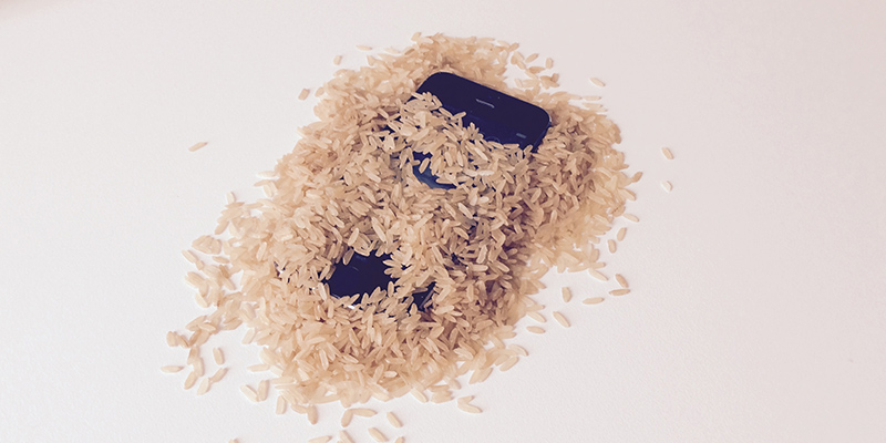 Mettere uno smartphone bagnato nel riso serve davvero a qualcosa?