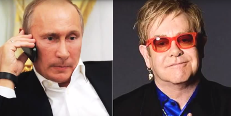 Vladimir Putin ed Elton John.