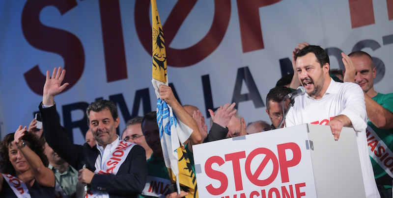 Il segretario della Lega Nord Matteo Salvini. (MARCO BERTORELLO/AFP/Getty Images)