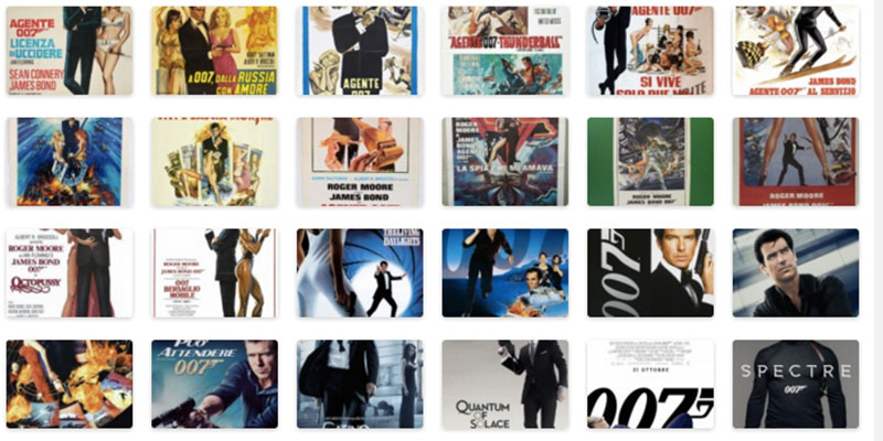 Tutte le locandine dei film su James Bond