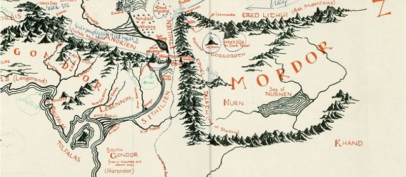 La mappa della Terra di Mezzo con le note di Tolkien - Il Post