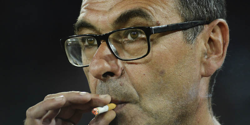 L'allenatore del Napoli Maurizio Sarri (AP Photo/Salvatore Laporta)