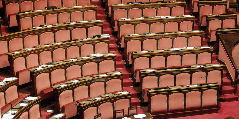 L'aula del Senato.
ANSA / GIUSEPPE LAMI