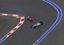 Il video della reazione di Bottas all'incidente con Räikkönen