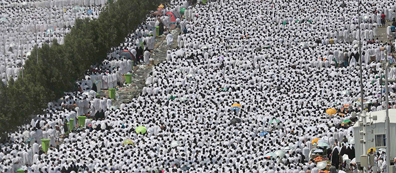 Centinaia di migliaia di persone durante l'Hajj, il 23 settembre scorso. (AP Photo/Mosa'ab Elshamy, File)