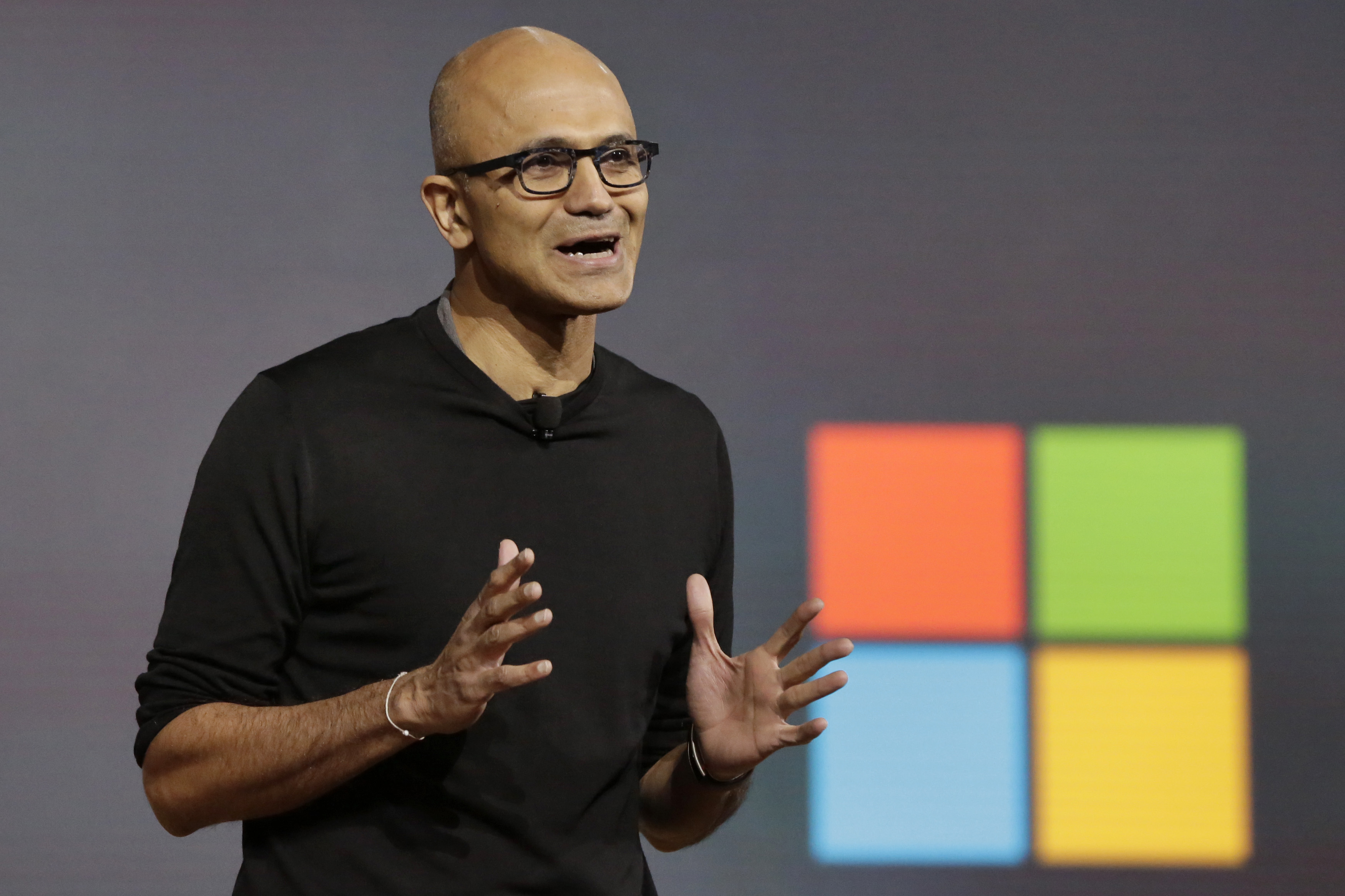 Il CEO di Microsoft, Satya Nadella (AP Photo/Richard Drew)